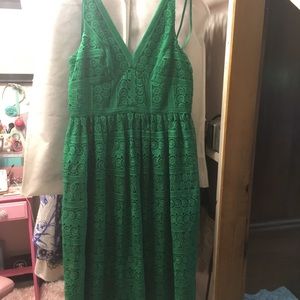 Antonio melani Kelley green eyelet dress size 14
